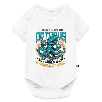 slap 8 people at once octopi funny octopus - Baby Premium short-sleeve bodysuit - white - Front