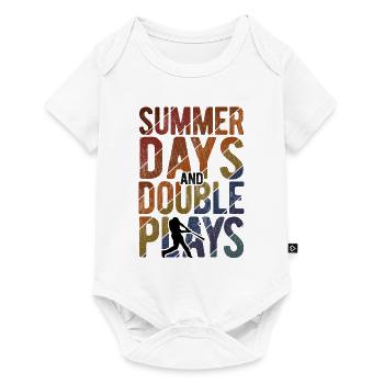 Baseball - Baby Premium Kurzarmbody - Weiß - Vorne