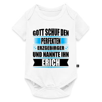 Erzgebirge Mann Namen Sachsen Erich - Baby Premium Kurzarmbody - Weiß - Vorne