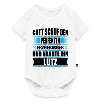 Erzgebirge Mann Namen Sachsen Lutz - Baby Premium Kurzarmbody - Weiß - Vorne