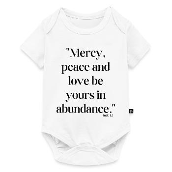 Mercy, peace and love be yours in abundance - Bibl - Baby Premium short-sleeve bodysuit - white - Front