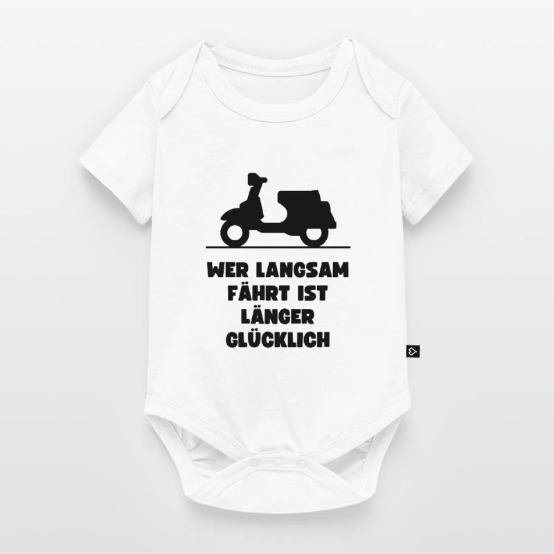 Passionierter Rollerfahrer oder Mofafahrer Baby Premium Kurzarmbody