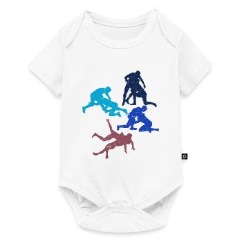 Grappling Martial Arts Wrestling - Baby Premium Kurzarmbody - Weiß - Vorne