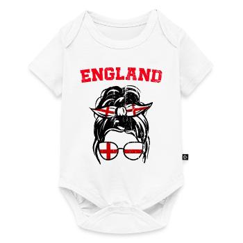 Lionnes championnes d’Angleterre de football féminin 2022 - Body à manches courtes Premium Bébé - blanc - Devant