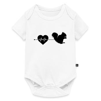 Squirrel heartbeat - Baby Premium short-sleeve bodysuit - white - Front