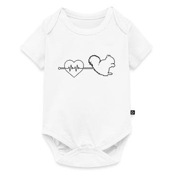 Squirrel heartbeat - Baby Premium short-sleeve bodysuit - white - Front