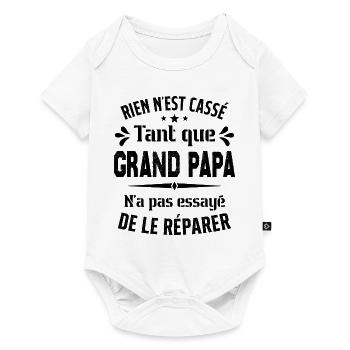 Rien n'est cassé tant que Grand Papa le réparer - Body à manches courtes Premium Bébé - blanc - Devant