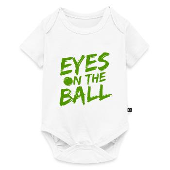 Tennisplatz Spruch Für Tennis - Baby Premium Kurzarmbody - Weiß - Vorne