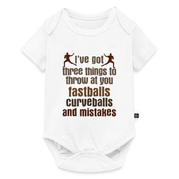 Baseball - Baby Premium Kurzarmbody - Weiß - Vorne