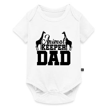 Animal Keeper Dad Zoo Keeper Animal Lover Zoologis - Baby Premium Kurzarmbody - Weiß - Vorne