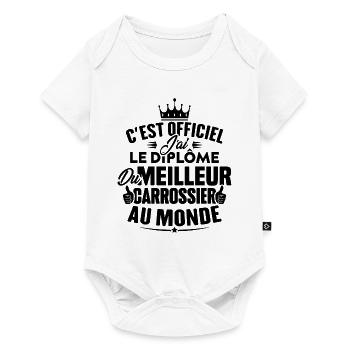 Meilleur carrossier au monde - Body à manches courtes Premium Bébé - blanc - Devant