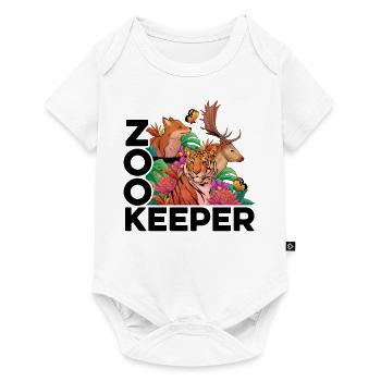 Retro Graphic Animal Keeper Zoo Keeper Animal Love - Baby Premium Kurzarmbody - Weiß - Vorne