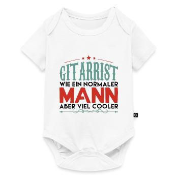 Gitarren Opa Gitarre Großvater Geschenk - Baby Premium Kurzarmbody - Weiß - Vorne