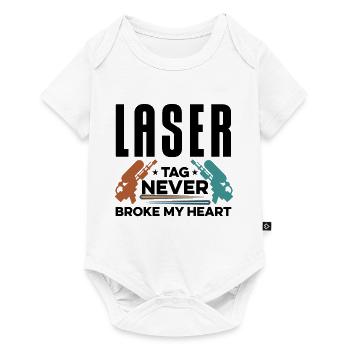 Lasertag Never Broke My Heart Lasertag Player Lase - Baby Premium Kurzarmbody - Weiß - Vorne