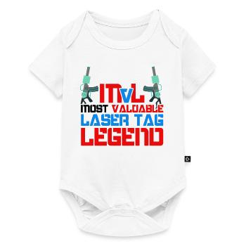 Most Valuable Lasertag Legend Lasergame Lasertag P - Baby Premium Kurzarmbody - Weiß - Vorne