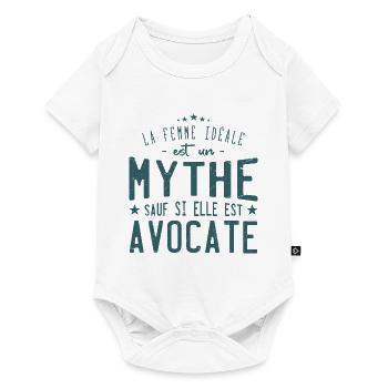 la femme idéale est avocate - humour mythe femme - Body à manches courtes Premium Bébé - blanc - Devant