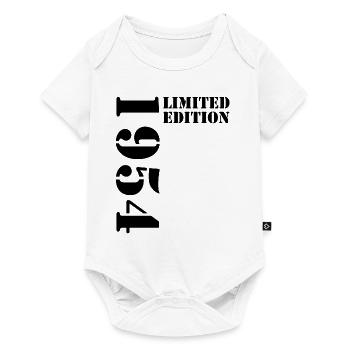 1954 édition limitée cadeau d’anniversaire femme mari - Body à manches courtes Premium Bébé - blanc - Devant