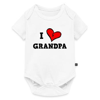 Ich liebe Opa - Baby Premium Kurzarmbody - Weiß - Vorne