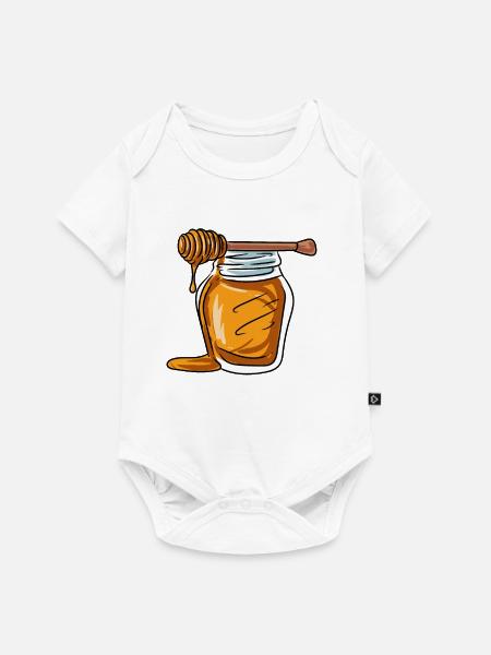 Honigtopf Honig - Baby Premium Kurzarmbody - Weiß