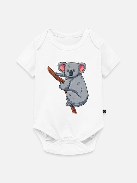 Kletternder Koala - Baby Premium Kurzarmbody - Weiß