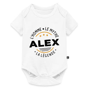 Alex L'Homme Le Mythe La Légende Cadeau Humour - Body à manches courtes Premium Bébé - blanc - Devant