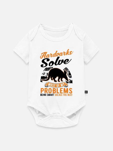 Erdferkel Geschenk Aardvark - Baby Premium Kurzarmbody - Weiß