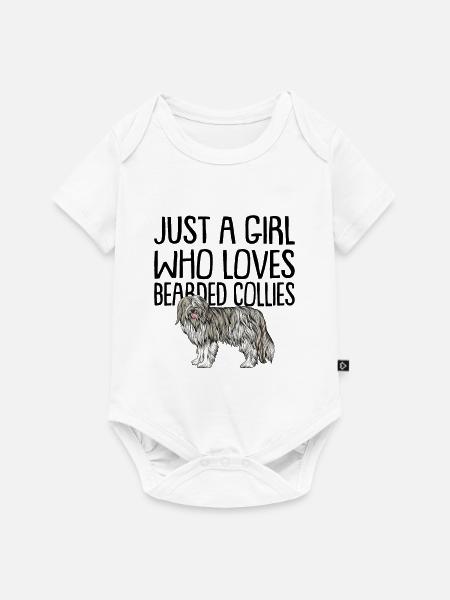 Bearded Collie - Baby Premium Kurzarmbody - Weiß