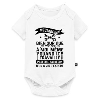 Mécanicien, bien sûr que je me parle à moi-même - Body à manches courtes Premium Bébé - blanc - Devant