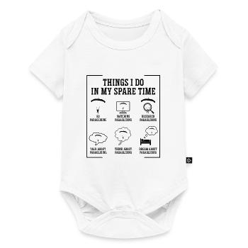 Things Is Do In My Spare Time Paragliding Paraglid - Baby Premium Kurzarmbody - Weiß - Vorne