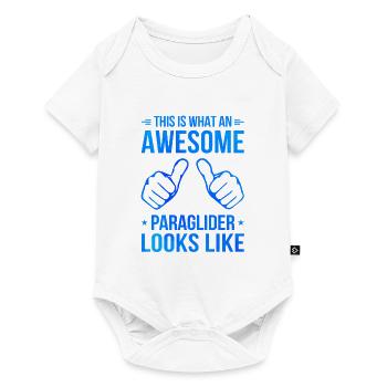 This Is What An Awesome Paraglider Looks Like Para - Baby Premium Kurzarmbody - Weiß - Vorne