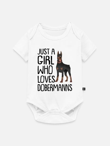 Dobermann - Baby Premium Kurzarmbody - Weiß