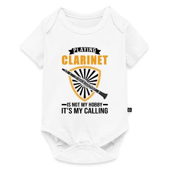 Clarinettes Hobby Clarinettiste Clarinettiste - Body à manches courtes Premium Bébé - blanc - Devant