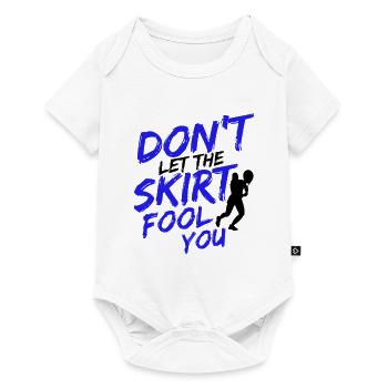 Tennisplatz Spruch Für Tennis - Baby Premium Kurzarmbody - Weiß - Vorne