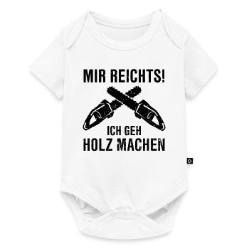 Forstwirt Holzfäller Waldarbeiter Motorsäge - Baby Premium Kurzarmbody - Weiß - Vorne