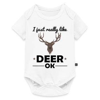 Deer Woodland Animals Animal Lover Saying Gift - Baby Premium short-sleeve bodysuit - white - Front