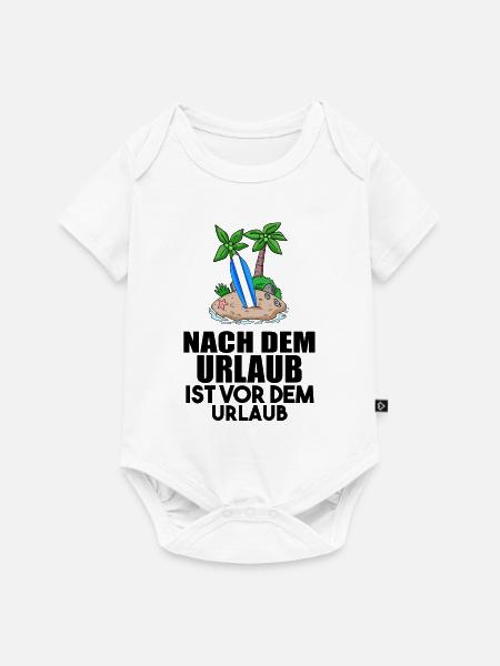 Urlaub - Baby Premium Kurzarmbody - Weiß