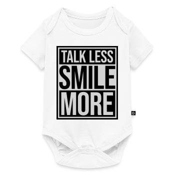 talk less smile more - Baby Premium short-sleeve bodysuit - white - Front