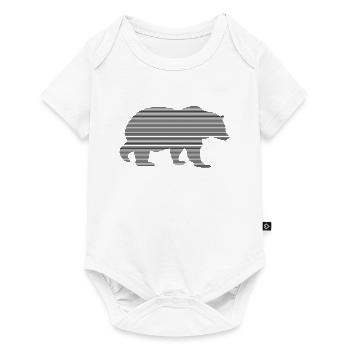 Bär - Baby Premium Kurzarmbody - Weiß - Vorne
