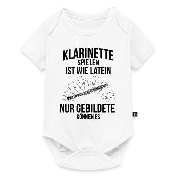 Klarinette Klarinettenspieler Klarinettist - Baby Premium Kurzarmbody - Weiß - Vorne