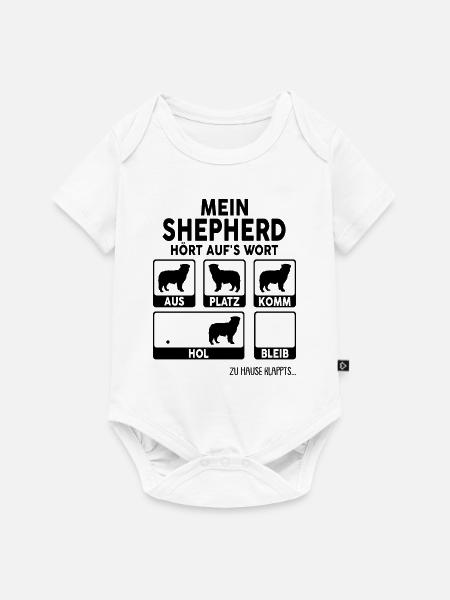 Australian Shepherd - Baby Premium Kurzarmbody - Weiß