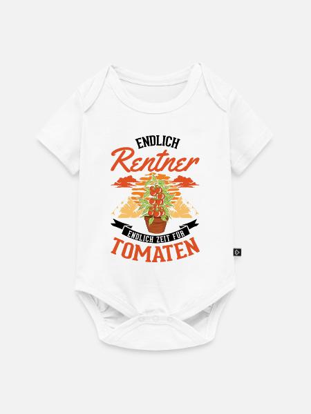 Tomaten Rentner Tomatenzüchter Paradeiser - Baby Premium Kurzarmbody - Weiß