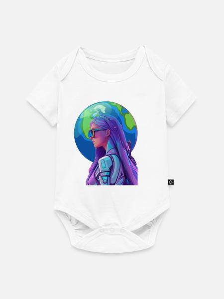 Space Fighter 4 - Baby Premium Kurzarmbody - Weiß