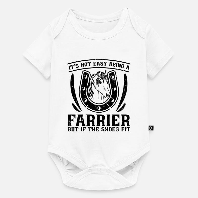 Ce n’est pas facile d’être maréchal-ferrant forgeant des maréchaux-ferrants - Body à manches courtes Premium Bébé - blanc