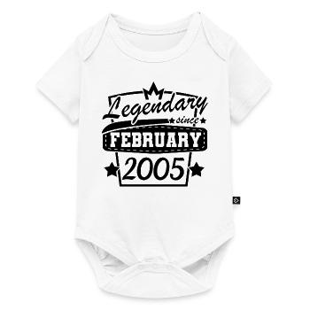 Anniversaire Légendaire depuis février 2005 - Body à manches courtes Premium Bébé - blanc - Devant