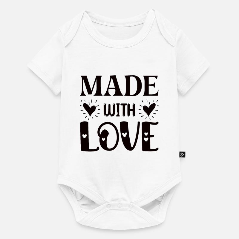 Fait avec amour - Body à manches courtes Premium Bébé - blanc