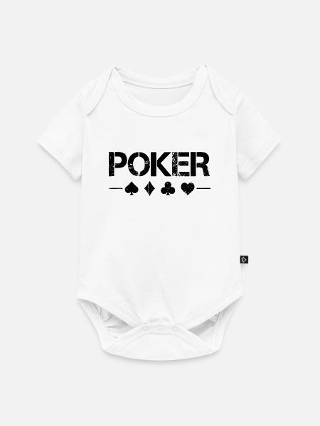 Poker - Baby Premium Kurzarmbody - Weiß