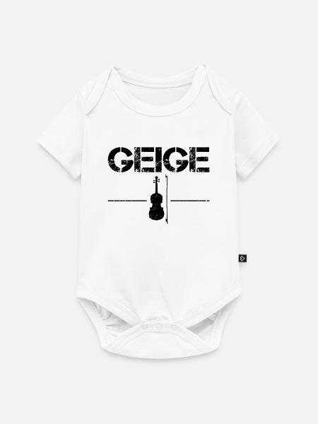 Geige - Baby Premium Kurzarmbody - Weiß