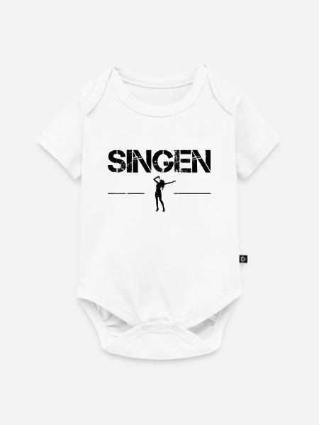 singen - Baby Premium Kurzarmbody - Weiß