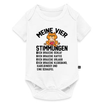 Meine Vier Stimmungen - Baby Premium Kurzarmbody - Weiß - Vorne
