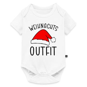 Viehnachts Outfit - Baby Premium Kurzarmbody - Weiß - Vorne